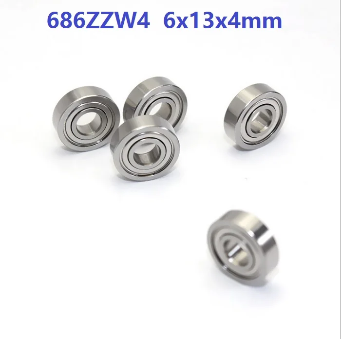 

100pcs/lot 686ZZW4 686W4ZZ ball bearing 6x13x4 mm deep groove ball bearings Miniature Mini bearing 6*13*4