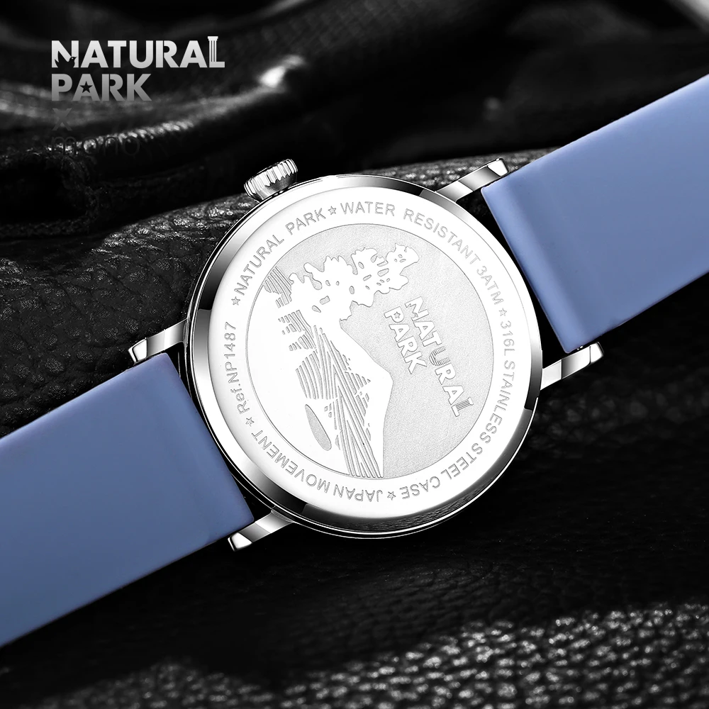 Relogio Masculino NATURAL PARK Watch Men Brand Luxury Steel Waterproof Quartz Mens Watches Casual Sport Male Clock Wristwatches