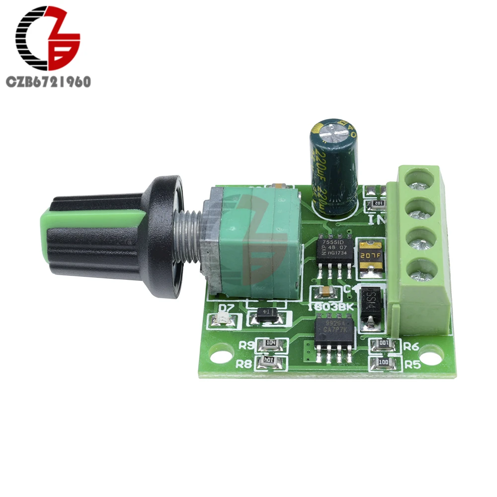 30W Voltage Regulator 2A DC 1.8V -15V PWM Motor Speed Controller Regulator Fan Speed Control Switch PWM Adjustable Drive 5V 12V