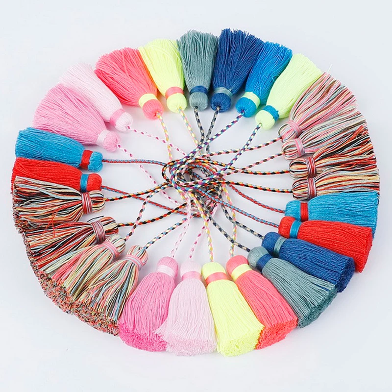Dijes de flecos de borla de moda, accesorios de fabricación de joyas DIY, cortina, bolso, llavero, decoración colgante, 2 tonos, gran oferta