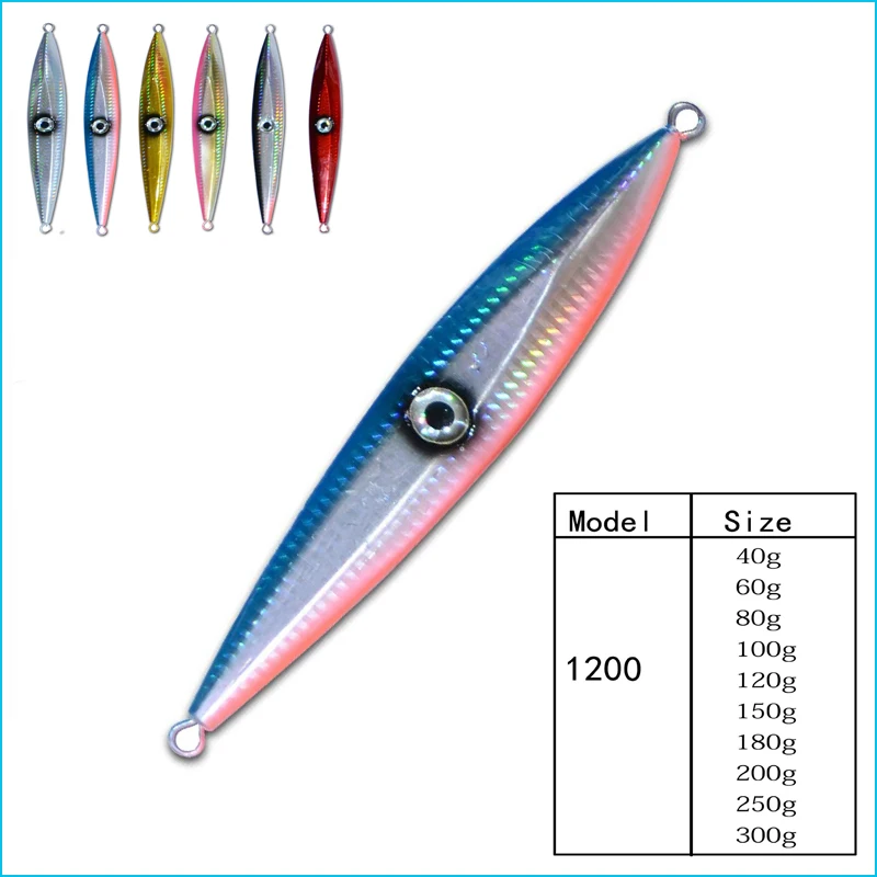 Squid Jig Fishing Lure with Metal Head, Saltwater Fishing Bait, Soft Octopus Skirt Lure, 40g, 80g, 100g, 150g, 2 PCs/Lot