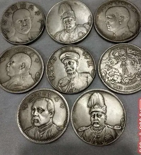 Antique Silver dollar silver coin collection,a set, Hand crafts,Collection&Adornment,Free shipping