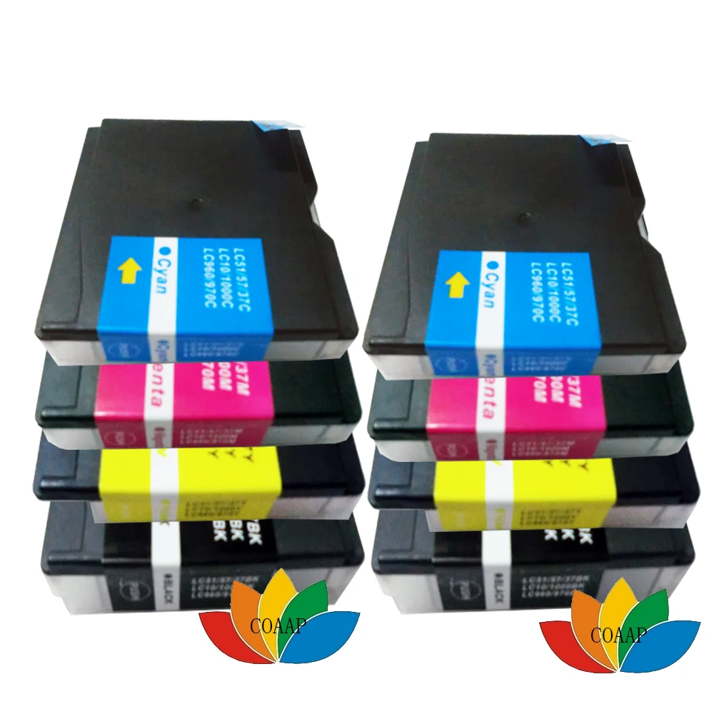 8PK LC970 Ink Cartridge for Brother LC 970 for Brother DCP-130C 135C 150C 153C FAX-2480C MFC235C 240CN 260C 440CN