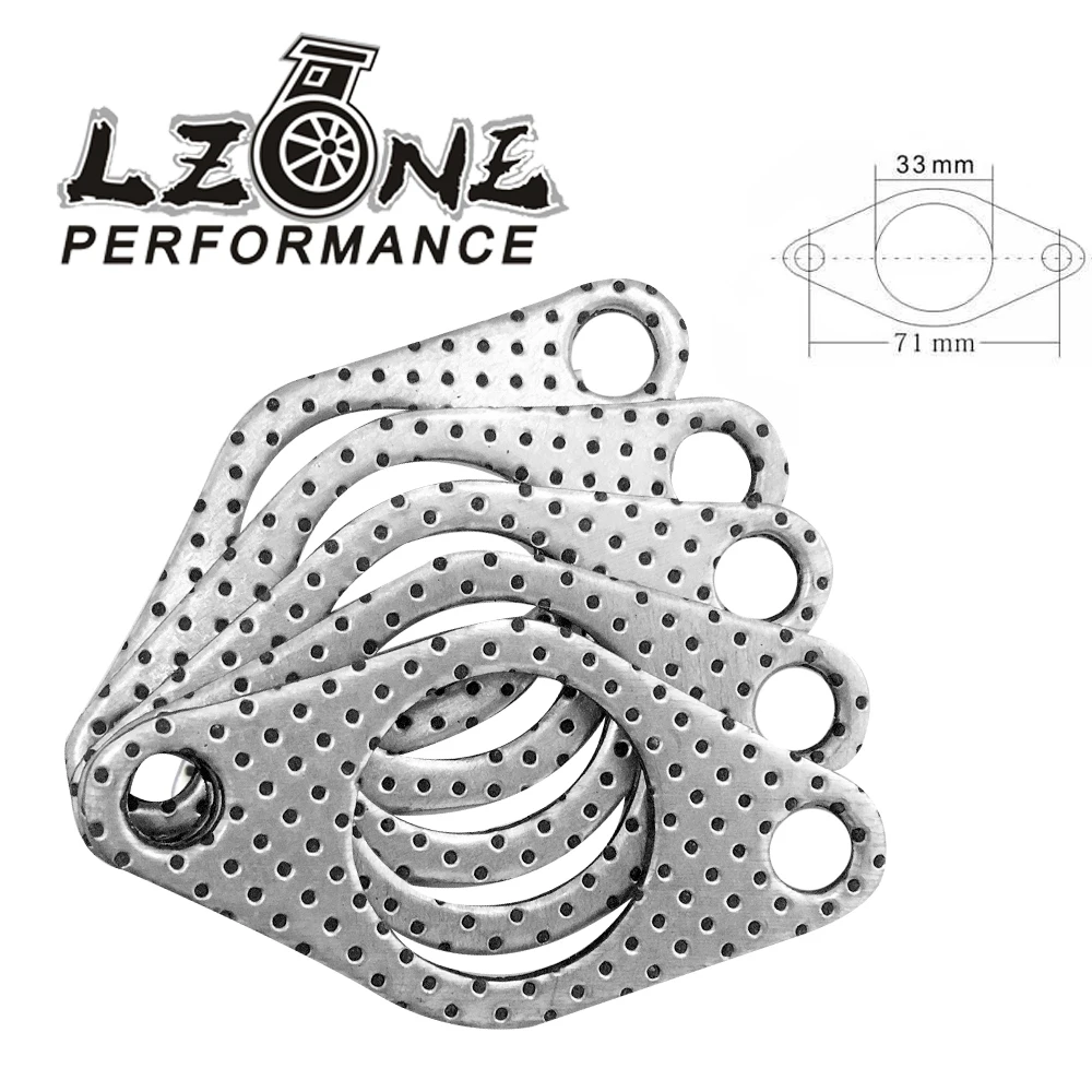 LZONE - GRAPHITE ALUMINUM WASTEGATE DUMP PIPE TUBE FLANGE GASKET 35MM/38MM TURBOCHARGER JR4954