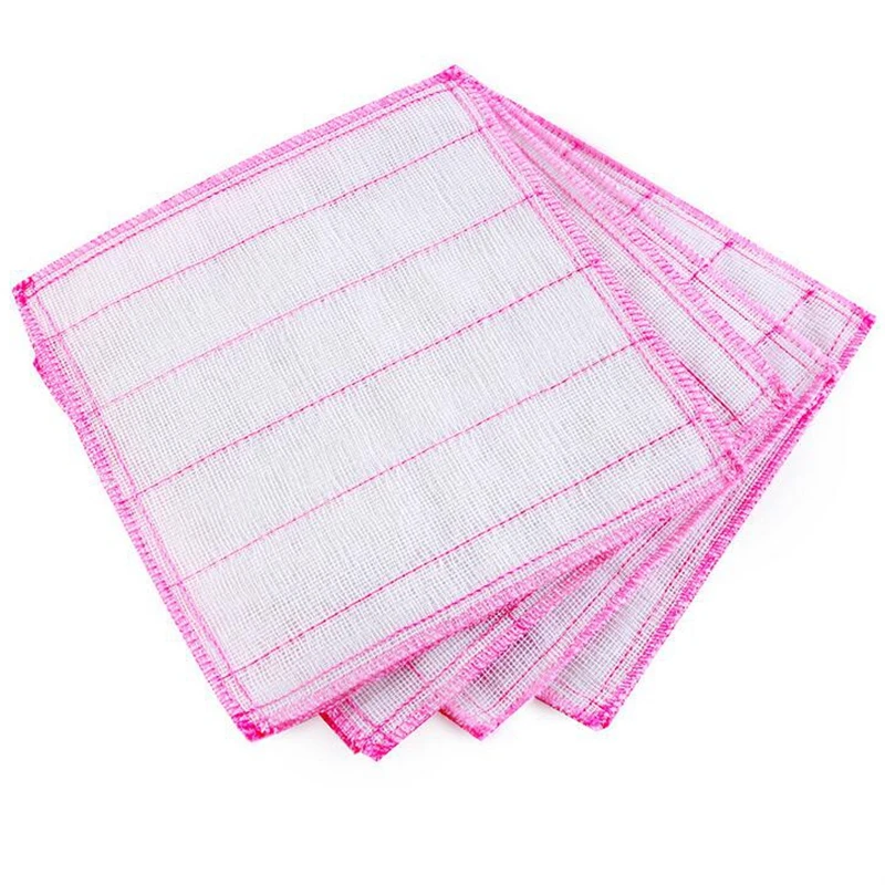 Napkins for Kitchen Efficient Anti-grease Dish Cloth Cotton Yarn Dish Towel Magic Kitchen Cleaning Wiping Rags Colors Random