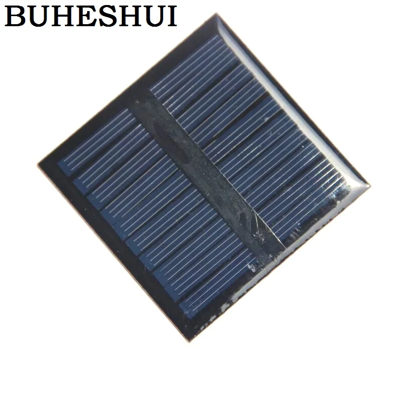 

BUHESHUI 0.45W 5V Mini Solar Cell Polycrystalline Solar Panel Diy Solar Charger For 3.7V Solar Module 60*60*3MM 500pcs Wholesale