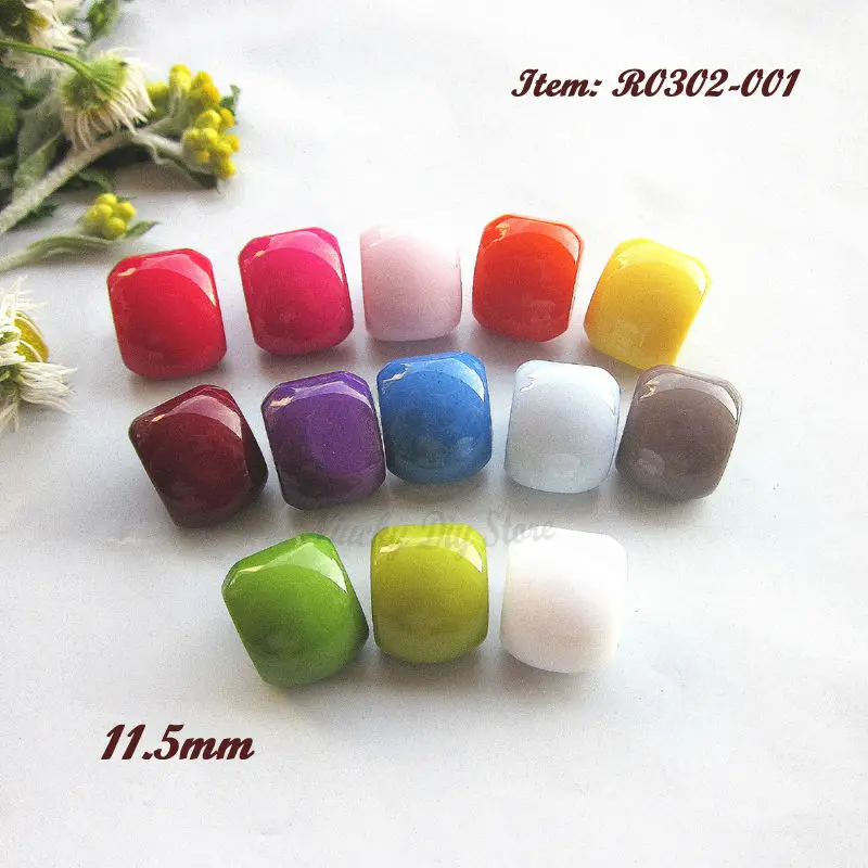 Sewing buttons 60pcs 11mm mixed color / 1 color square candy shirt buttons children cardigan sweater button sewing material