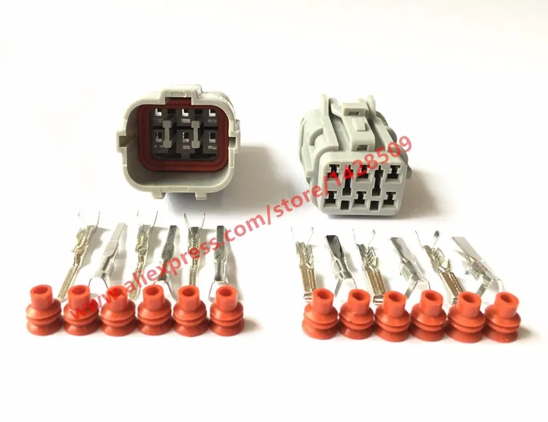 1 Set kit sets SWP type gray male female fog lamp Light Connector 6 pin auto light plug 7123-7464-40 7222-7464-40