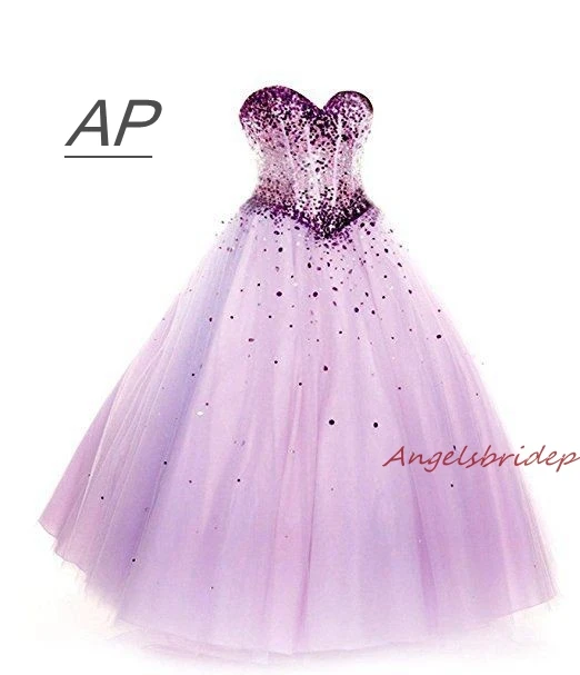 ANGELSBRIDEP Sparking Crystal Quinceanera Dresses Vestidos De 15 Anos Sexy Sweetheart Full-Length Debutante Gowns Plus Size