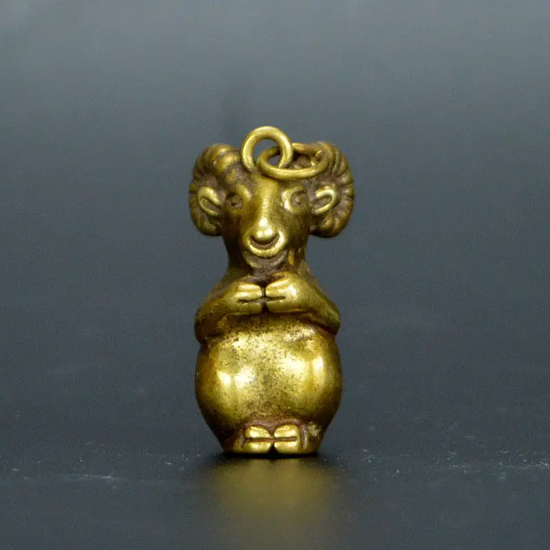 Collection archaize brass sheep small statue