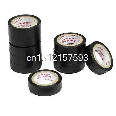 

10 PCS Black Self Adhesive PVC Insulating Electrical Tape 14mm Width