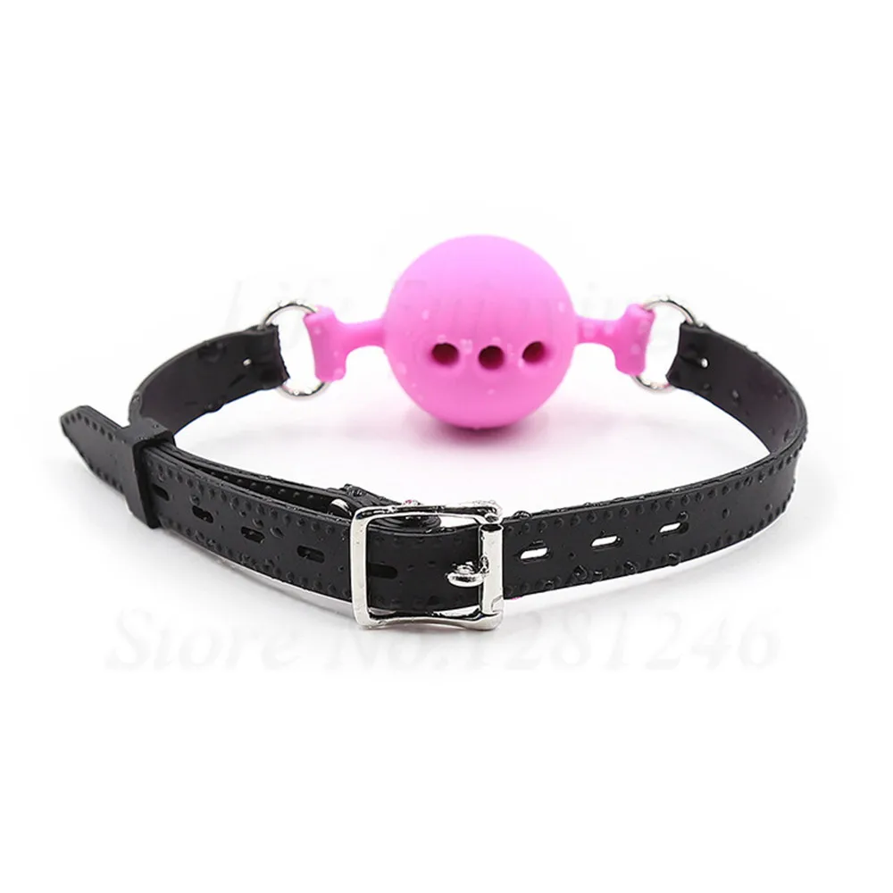 3 Size Soft Silicone Open Mouth Gag Ball BDSM Bondage Restraints Sex Toy For Adults Slave Open Hole Ventilation Gag For Couples