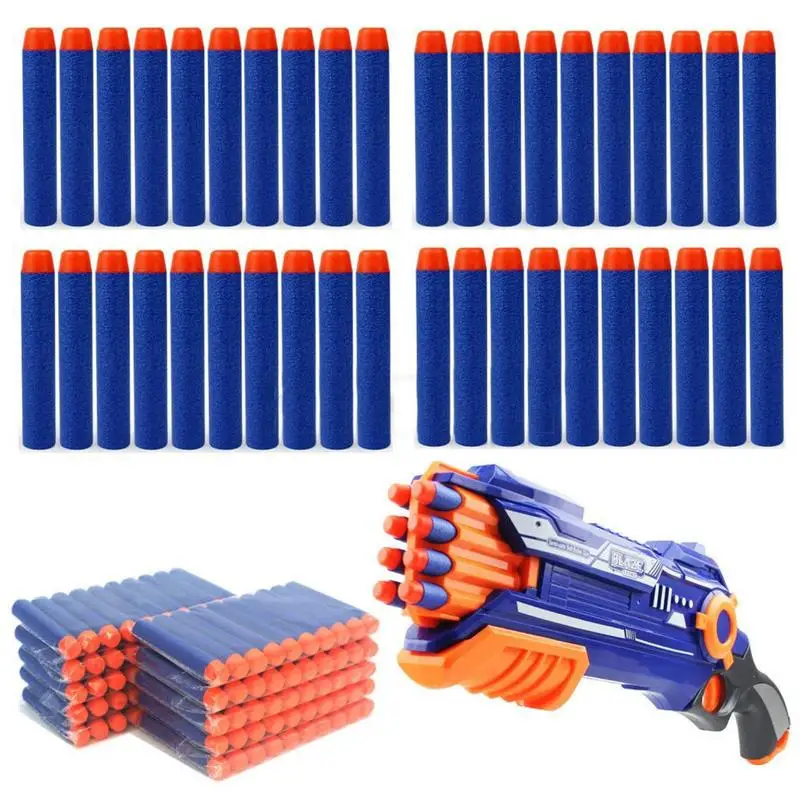 Recarga de balas de dardos para Nerf n-strike Elite Series Blasters, pistola de juguete para niños, pistola de espuma de bala suave azul, accesorios, pistola falsa