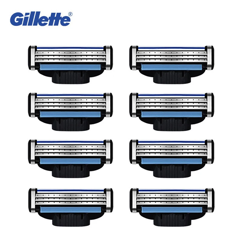 Genuine Gillette Mach 3 Shaving Razor Blades For Men Safe Mach 3 Shaving Hair Removal Brand Blade To Shave With 8 Blades view 3