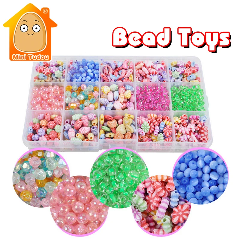 

DIY красочные бусы для девочек, игрушка-головоломка, пластиковые ювелирные изделия, ожерелье, браслет, ручная работа, веревка, бисер, развивающие игрушки для детей