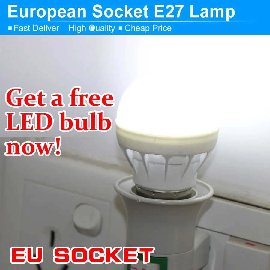 E27 Led Lamp 3W 5W Led Bulbs With EU Socket AC 110V 220V Led Light SMD2835 10Pcs Leds Warm Cold White Spotlight