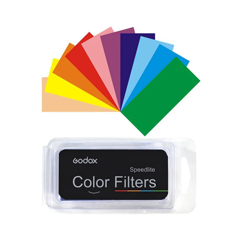 Godox CF-07 Universal 35 Pieces Speedlite Color Filter Kit Photo Gels Filters Set for Canon Nikon Sony Yongnuo Godox Flash Light