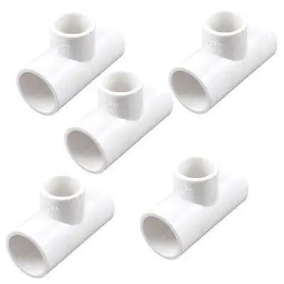 5 Pieces 25mm to 20mm Three Way PVC Pipe Fittings Connectors Adapters