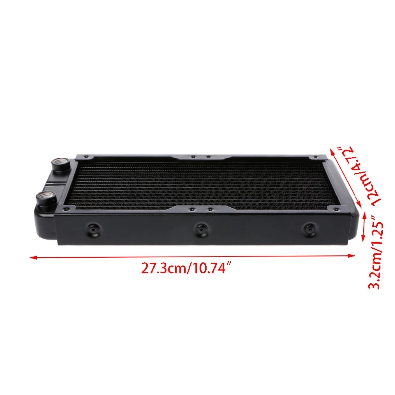 240mm Aluminum Computer Radiator Water Cooler 18 Tube CPU Heat Sink Exchanger