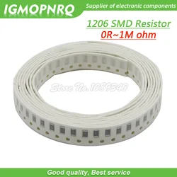 100Pcs 1206 5% SMD resistor 0R - 10M 1/2W 0 1 10 100 150 220 330 470 ohm 1K 2.2K 10K 100K 200K 0R 1R 10R 100R 200R 220R 330R