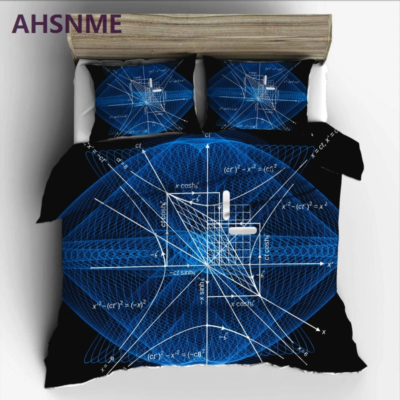 

AHSNME Mathematical Formula conjugate hyperbola Bedding Set High-definition Print Quilt Cover for RU AU EU King Double Size