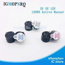 50pcs 12095 Magnetic Long Continous Beep Tone 12*9.5mm 3v 5v 12v Active Buzzer