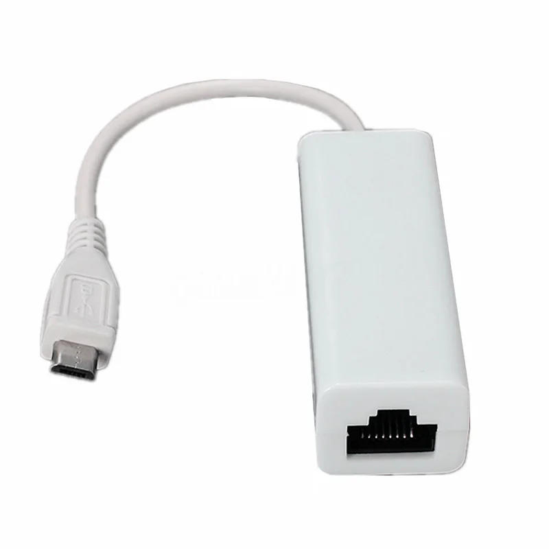 New Micro USB 2.0 5P to RJ45 Networks Lan Ethernet Cable Converter Adapter for Tablet PC EM88