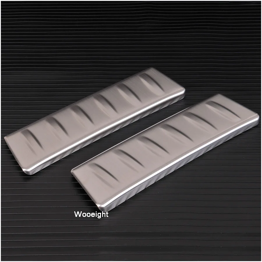 Wooeight Stainless Steel Rear Trunk Door Sill Guard Protection Trim Cover For Jaguar F-Pace 2016 2017 Car Interior Accessories