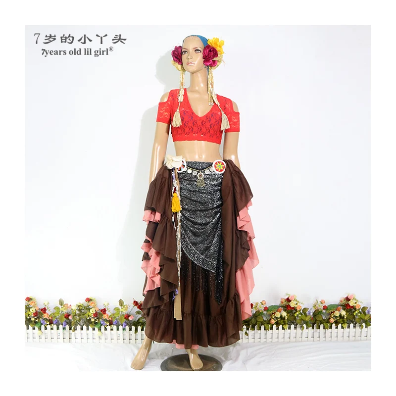 Iace Belly Dance Top Ats Tribal Choli Dropสั้นเสื้อ \ \ \ \ \ \ \ \ \ \ \ \ \ \ \ \ \ 'Sเครื่องแต่งกายBAA11 15