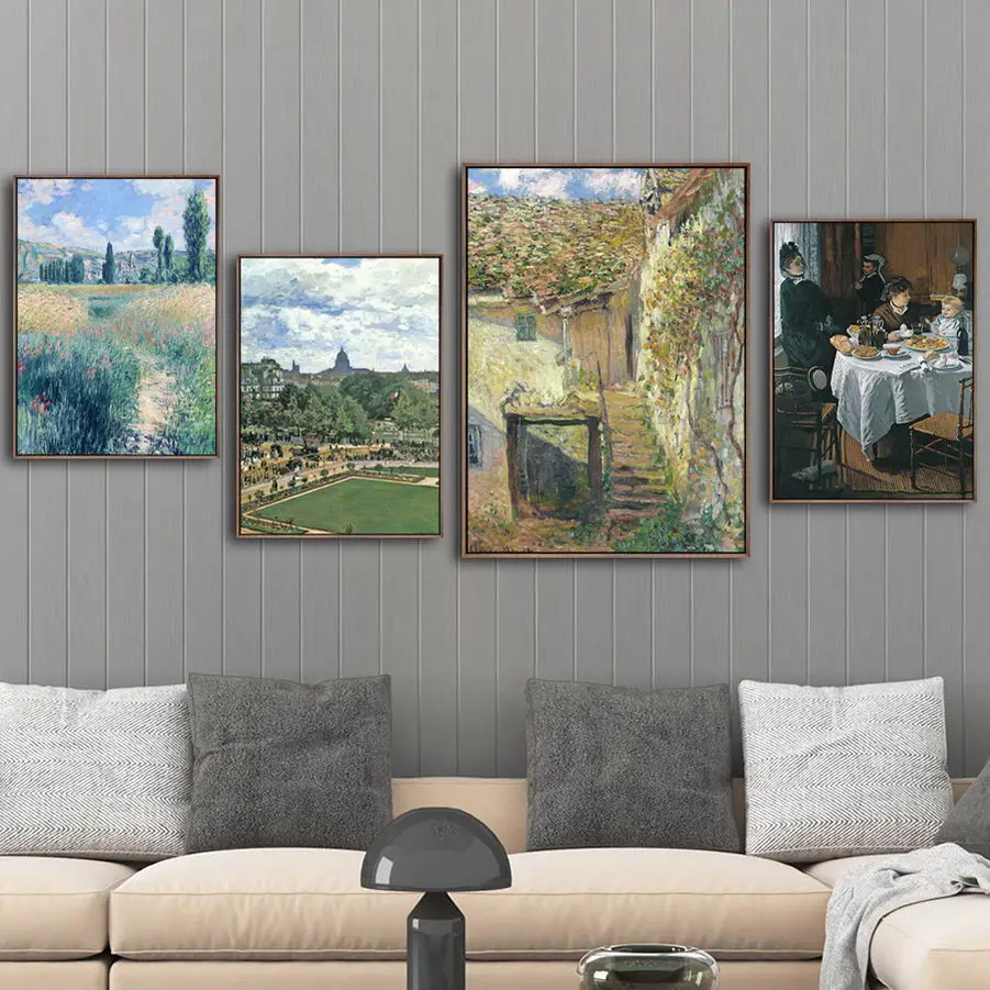 Home Decoration Print Canvas Art Wall Pictures Poster Canvas Printings Paintings French Claude Monet