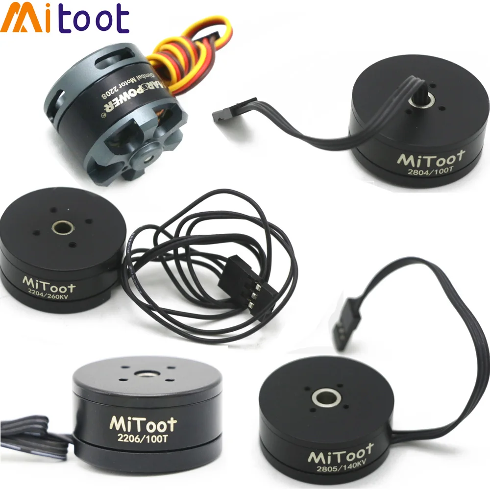 Mitoot Brushless Gimbal Motor 2208 80T/ 2204 260KV / 2804 100KV / 2805 140KV / 2206 100T For Digital Camera Mount FPV