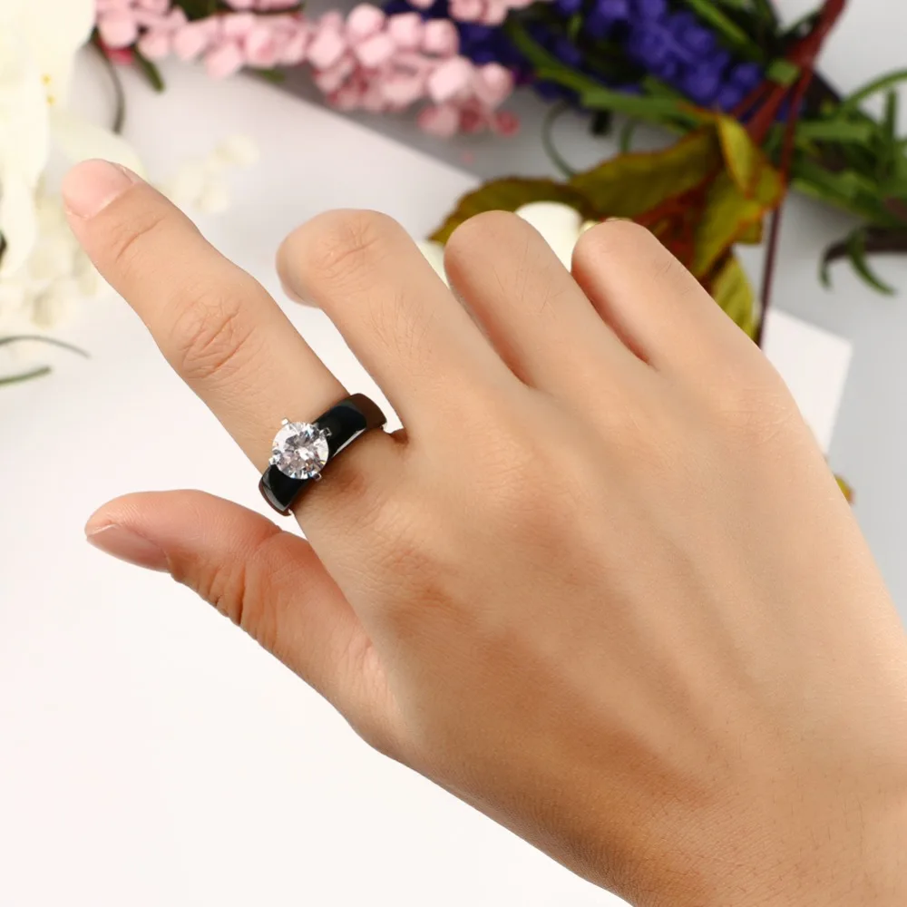 2.0 Carat Exquisite Bijoux Square Wedding & Engagement Ring Made With Cubic Zirconia Ceramic Jewelry Rings For Women Men Gift