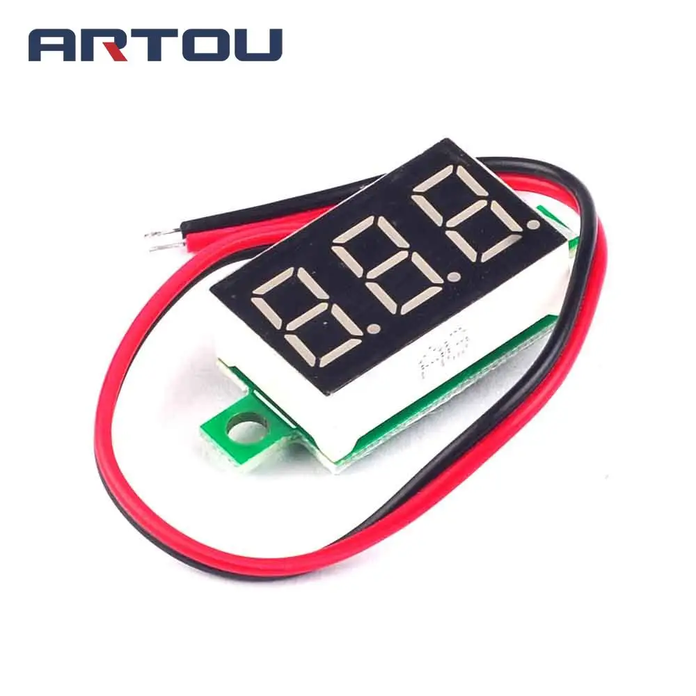 

1PCS Yellow-Green Second Line Precision DC Digital Voltmeter Head LED Digital Voltmeter DC 2.7V-32V