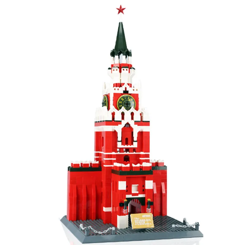 Moscow Building Block Structure Building Blocks educational Toys Wange Building Block Brick Gift 8017