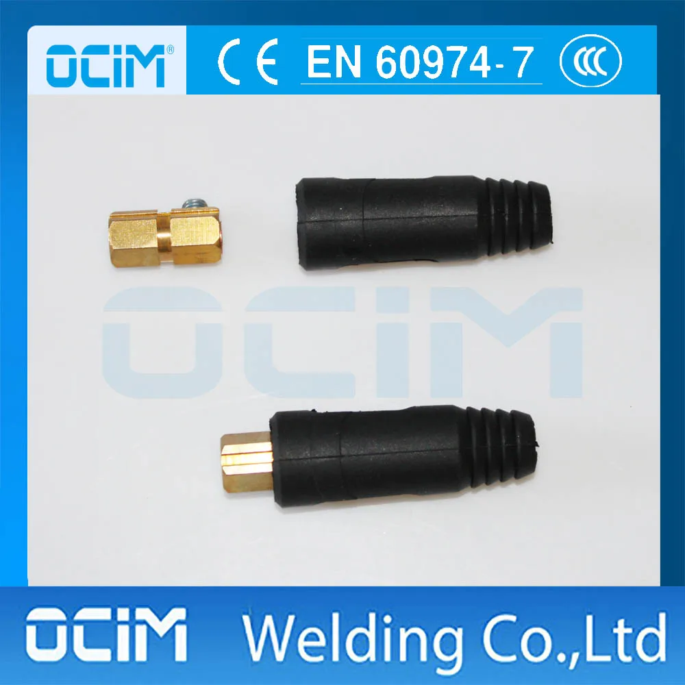 2PCS Black 100A-200A DEDKL 10-25mm Cable Socket Welding Machine Copper Joint Adapter