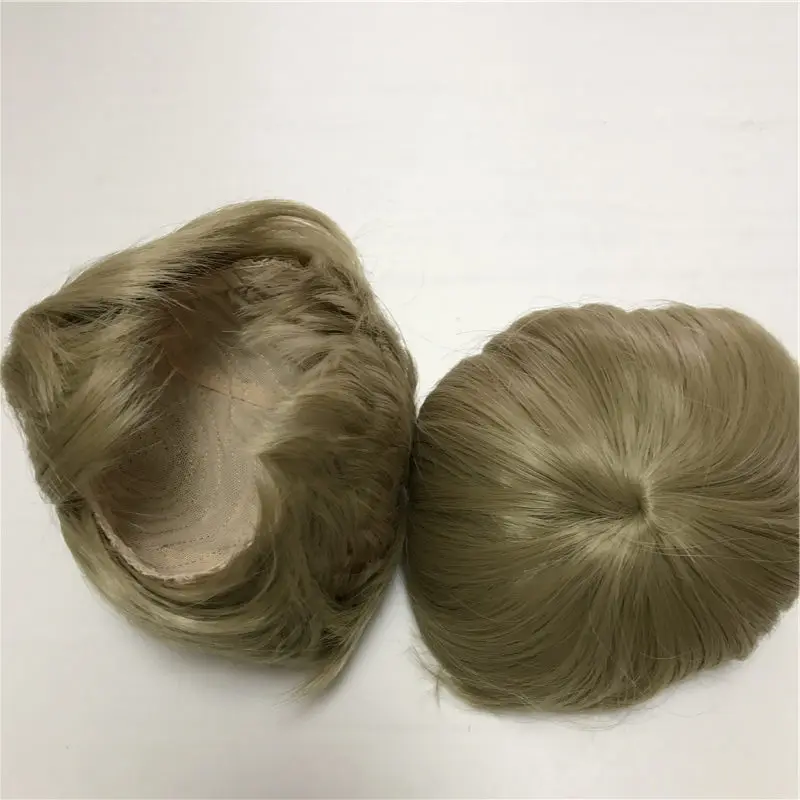 NPK Light Gold Straight Hair Wig For 50-58cm Reborn Doll High Fashion Hair Wig For Reborn Baby Doll DIY Doll Accessories