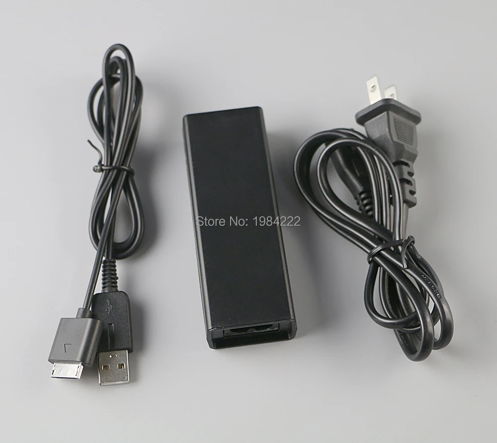 10 unids/lote UE enchufe y enchufe de EE. UU. cargador fuente de alimentación adaptador de CA para PlayStation portátil PSP Go pspgo Cable de carga Cable de datos