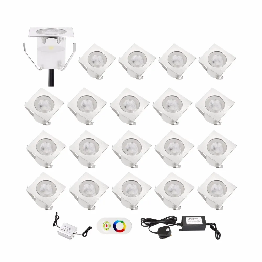 Dekoratif lampu Led Spot lampu lantai cahaya Beberapa dekorasi rumput lansekap pilihan flash RGB warna 20 pcs/set B113-20