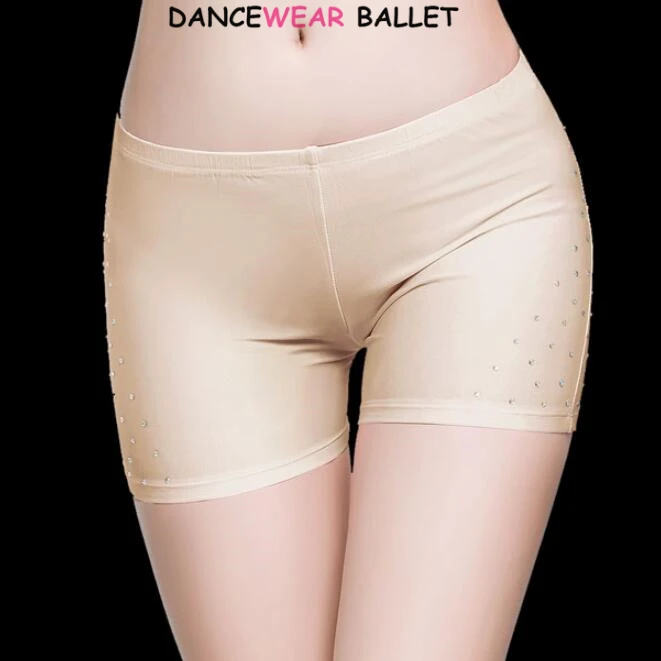 Pantaloncini da ballo di sicurezza Sexy da donna intimo femminile danza del ventre strass Salsa latina danza mutandine trasparenti slip sollevatore di culo