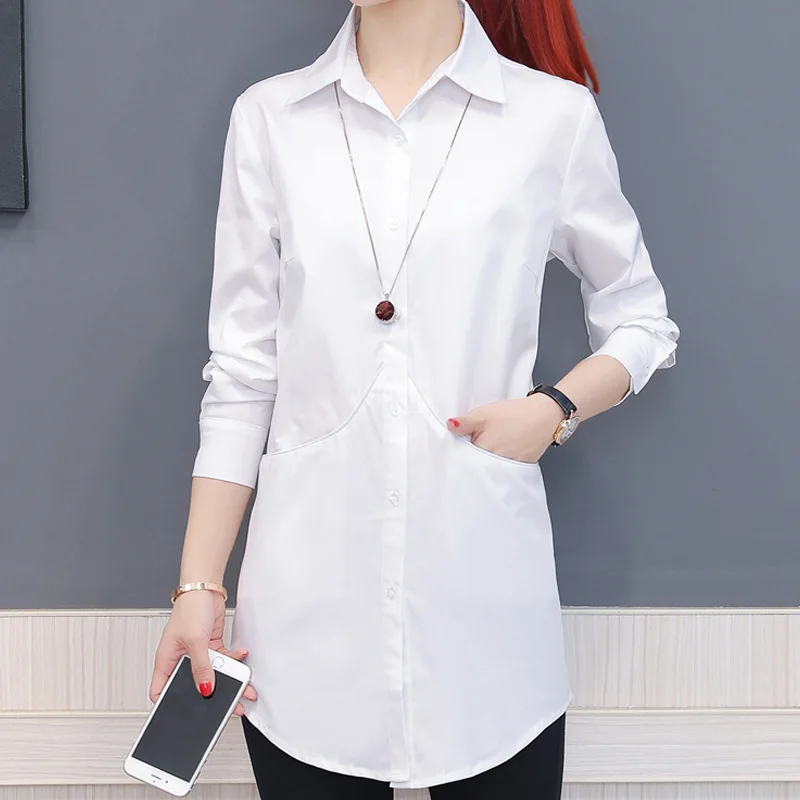 Korea Style Women Blouse Shirts Elegant Women Cardigan Tops Solid color Casual Shirt Blouses Feminina Shirt Tops