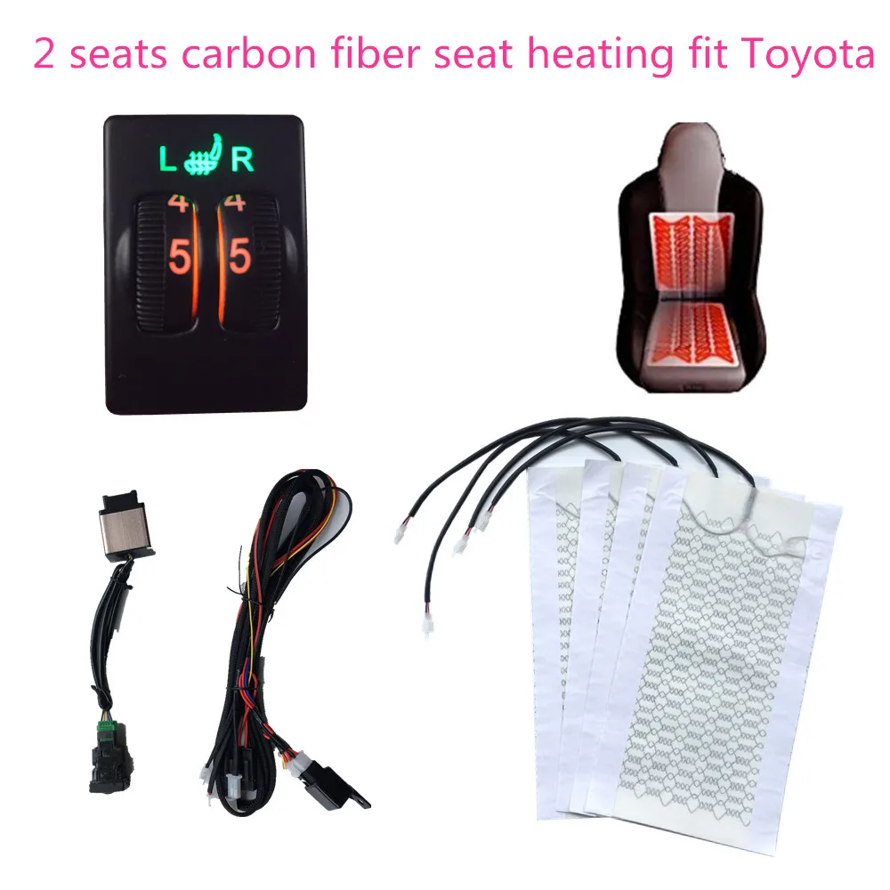 2 Seats seats heated seat,seat heater fit Toyota Prado,Corolla,RAV4,Reiz,Yaris,Camry,Crown EZ,Vios,Venza,Alphard,Scion heater