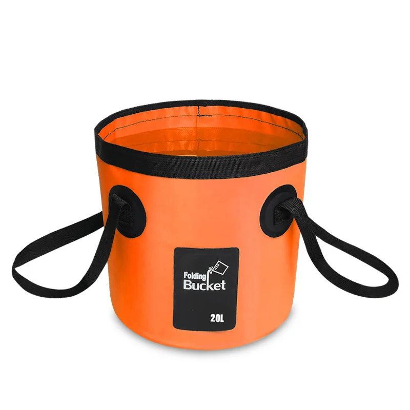 12L 20L tragbarer wasserdichter Wasserbeutel, faltbarer Eimer, Wasservorratsbehälter, Tragetaschen für Angeln, Camping, Wandern – Detail 5