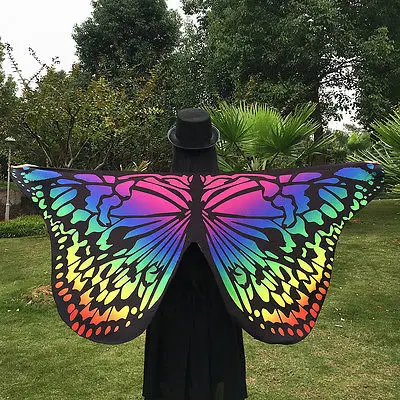 Wholesale 13 Colors Women Scarf Pashmina Butterfly Wing Cape Peacock Shawl Wrap Gifts Cute Novelty Print Scarves Pashminas