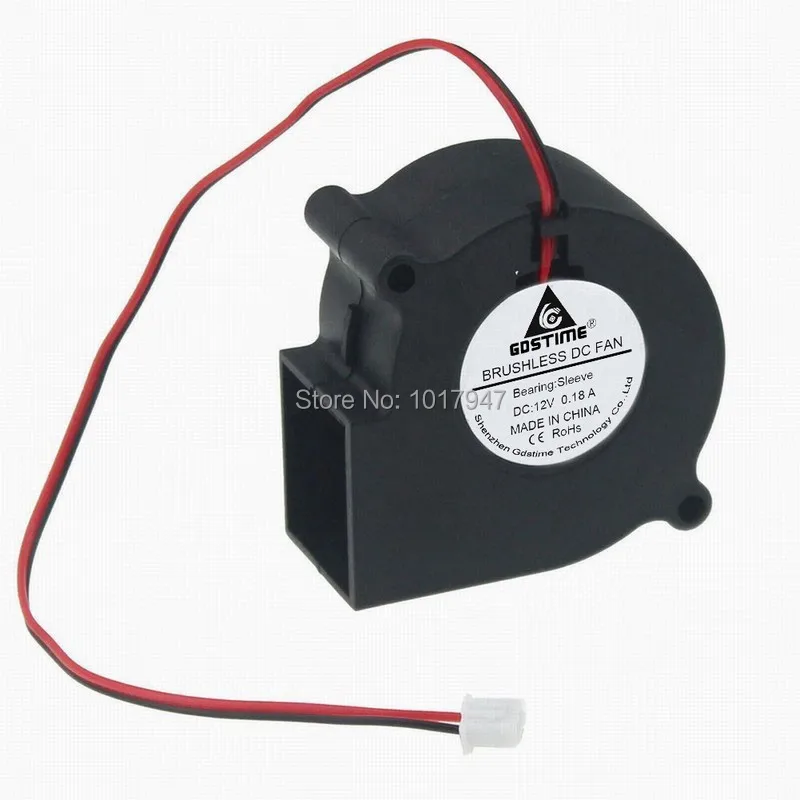 1 Pieces Gdstime DC 12V Brushless Blower Exhaust Cooling Laptop Fan 2Pin 60mm 60x60x28mm 6028S