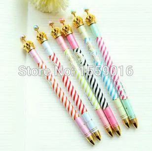 Makeasy Black ink  gel pen 12pcs per lot cute  color crown pearl  high quality