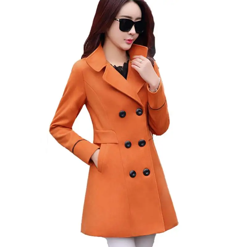 

ENLU Brand Design Winter Coat Women Warm Cotton-padded Wool Coat Long Women's Cashmere Coat European Fashion Jacket Outwear