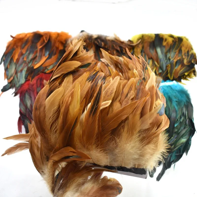 1Meter Natural Rooster Tail Feather Trims for clothes plumas 13-18cm party feathers for crafts DIY Sewing Home Decoration plume