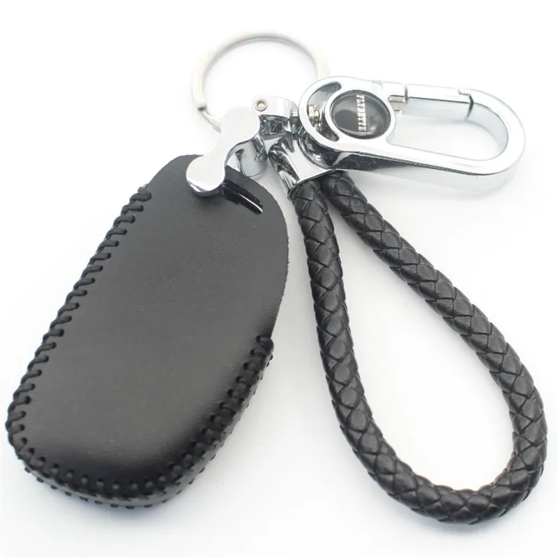 FLYBETTER Genuine Leather 4Button Smart Key Case Cover For Hyundai IX25/IX35/Elantra/Sonata/I40 Car Styling (B) L87