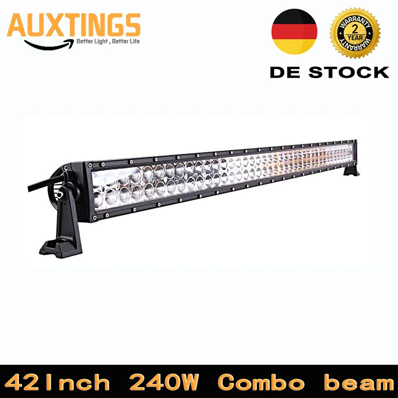 Germany Stock Free Tax 42 INCH 240w 24v led light bar combo beam offroad led light bar ip67 12v car led driving light 4x4 4WD