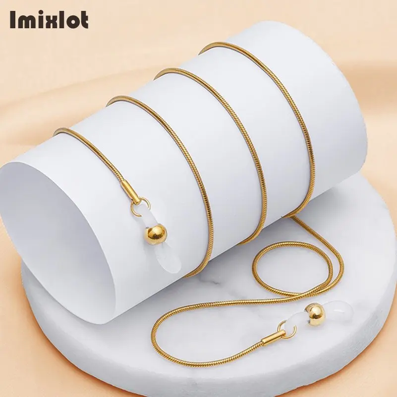 

Imixlot Stainless Steel String Eyeglasses Reading Glasses Chain Metal Cords Sunglasses Spectacles Holders Optical Frames Rope